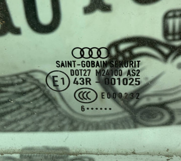 Скло дверей переднє ліве Audi А3 8P 43r-001025, 21802447