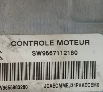 Блок керування двигуном 1.1i PEUGEOT 206 98-05 sw9667112180