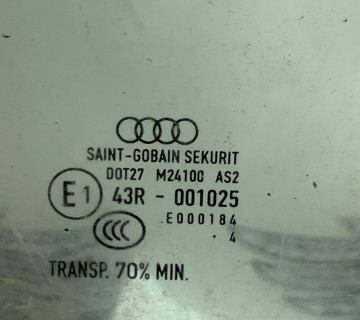 Скло двері праве перед Audi А3 8P e143r-001025, 21800184