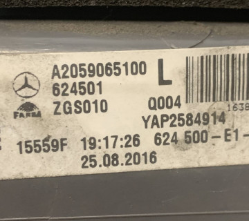 Ліхтар Лівий Задній Mercedes C Class W205 без скла a2059065100