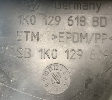 Патрубок повітряного фільтра Skoda Octavia A5 Volkswagen Golf 5, Touran 1.4 1k0129609d