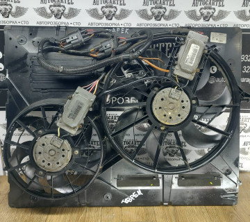 7L0121203F Дифузор з вентиляторами охолодження Volkswagen Touareg 7L0959455D 7L0959455C