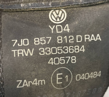 Ремінь безпеки правий зад vw transporter t5 7j0857812d