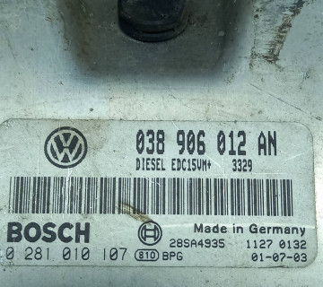 Блок управління двигуном SKODA FABIA 1.9 SDI 038906012AN BOSCH 0281010107, 0 281 010 107, 038 906 012 AN