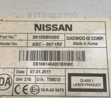 Магнітола радіо bluetooth nissan note micra juke 28185bh30c