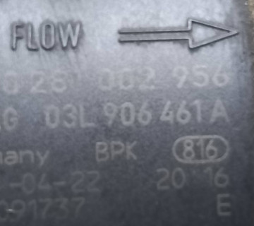 03l906461a Витратомір повітря VW Caddy III 04-15 Audi Q5 08-16 Skoda Octavia A5 04-13, 2.0 tdi