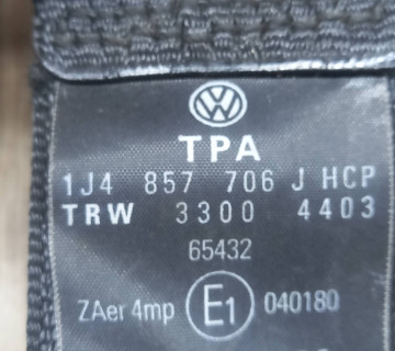 Ремінь безпеки з піропатроном передній правий Volkswagen Golf 4 1j4857706j