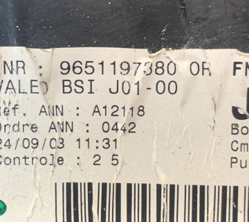 9651197380 Блок запобіжників (BSI) Citroen C5 2001 - 2008