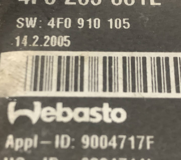 Вебасто автономний обігрівач Audi A6 C6 3.2 Fsi 4f0265081e