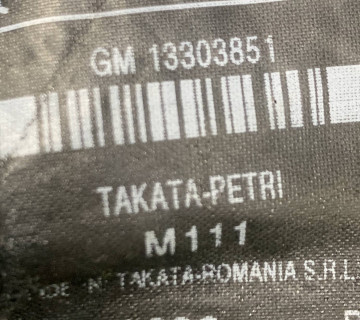 13303851 Ремінь безпеки передній правий з піропатроном Opel Insignia 2008-2017 13303851