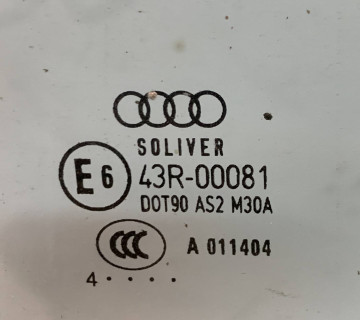 Скло дверей заднє ліве Audi A6 C6 універсал, 43r-00081, 21807527