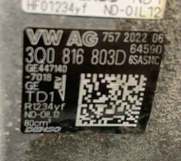 Компресор кондиціонера VW Tiguan, Audi A3, Skoda Octavia A7 IBIZA V 3q0816803d